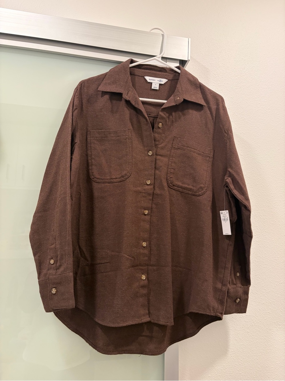 Old Navy Brown Button-Down Pocket Shirt